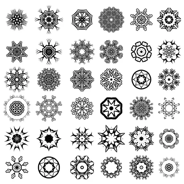 Unterschiedliche Rosetten-Gestaltung — Stockvektor