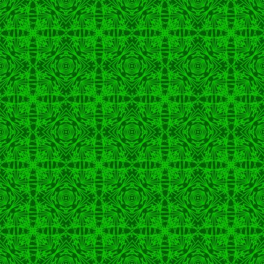 Yeşil süs kesintisiz çizgi deseni