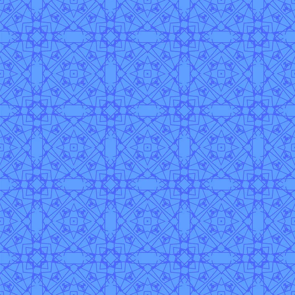 Patrón de línea sin costura ornamental azul . — Vector de stock