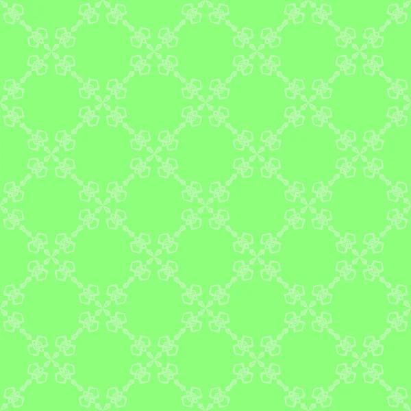 Green Ornamental Seamless Line Pattern — Stock Vector