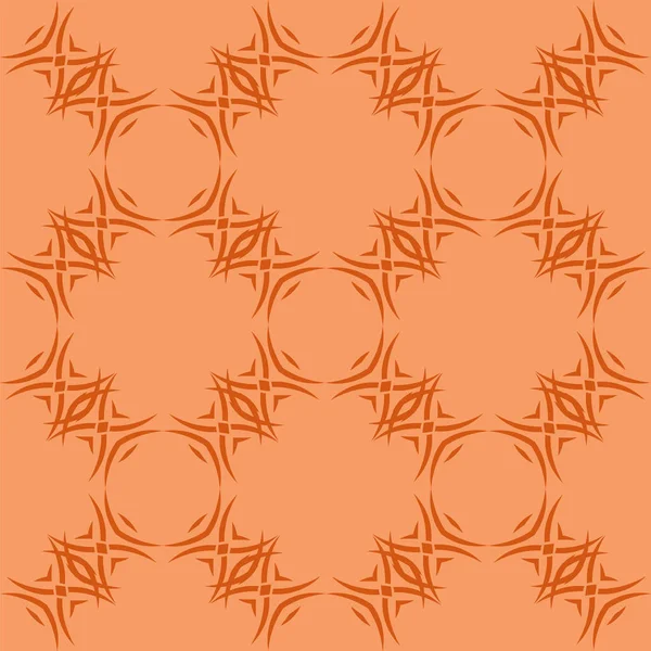 オレンジ色の装飾用シームレス ライン パターン — ストックベクタ