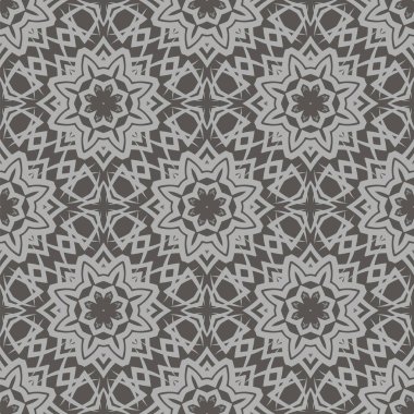 Gri süs kesintisiz çizgi deseni