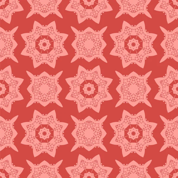 赤い装飾シームレス実線 — ストックベクタ