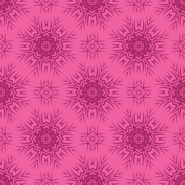 Pink Ornamental Seamless Line Pattern — Stock Vector