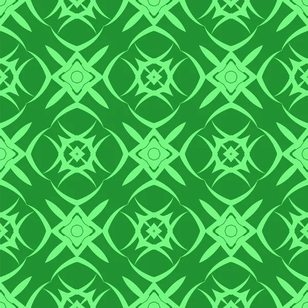 Verde ornamentale senza cuciture modello di linea — Vettoriale Stock
