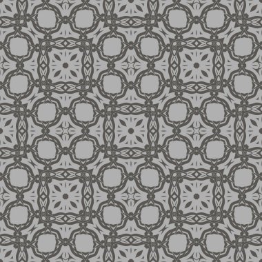 Gri süs kesintisiz çizgi deseni