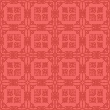 Kırmızı süs kesintisiz çizgi deseni