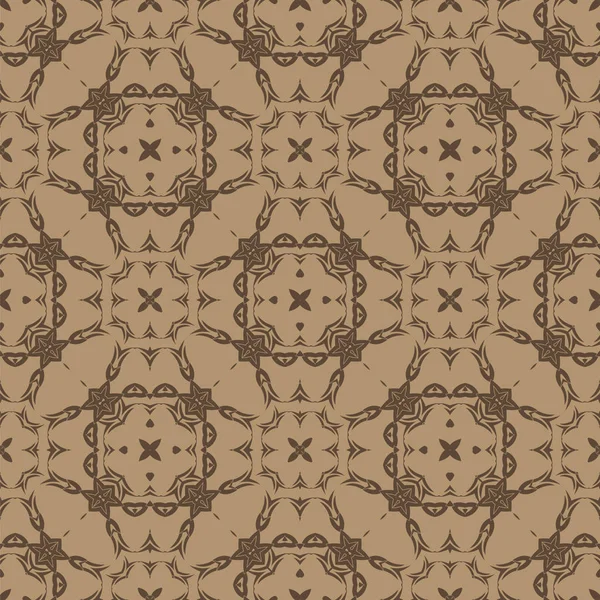 Brown ornemental sans couture Line Pattern — Image vectorielle