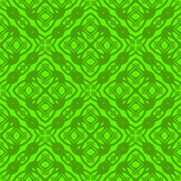 Gröna prydnads sömlös linjemönster — Stock vektor