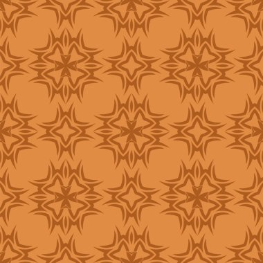 Turuncu süs kesintisiz çizgi deseni