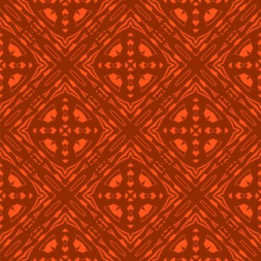 Kırmızı süs kesintisiz çizgi deseni