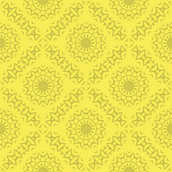 Жовта лінія декоративних безшовні візерунком — стоковий вектор