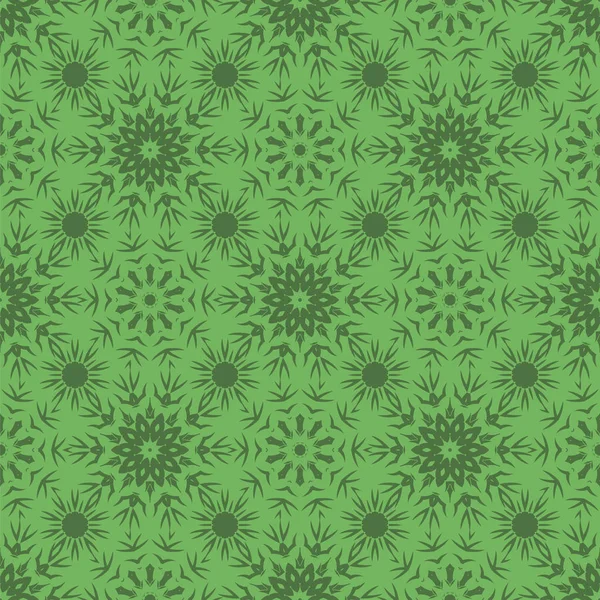 Yeşil süs kesintisiz çizgi deseni