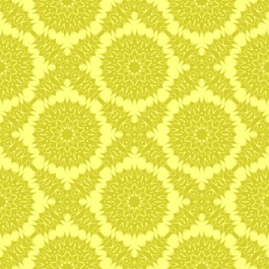 Sarı süs kesintisiz çizgi deseni