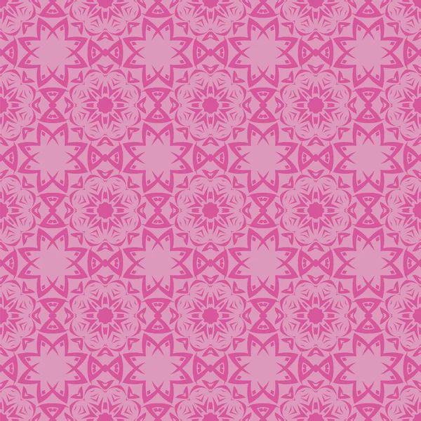 Pink Ornamental Seamless Line Pattern — Stock Vector