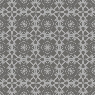 Gri süs kesintisiz çizgi deseni