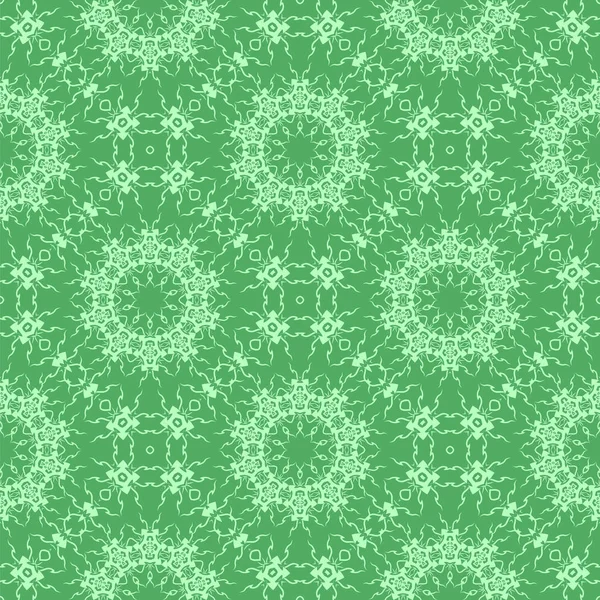 Grüne ornamentale nahtlose Linienmuster — Stockvektor
