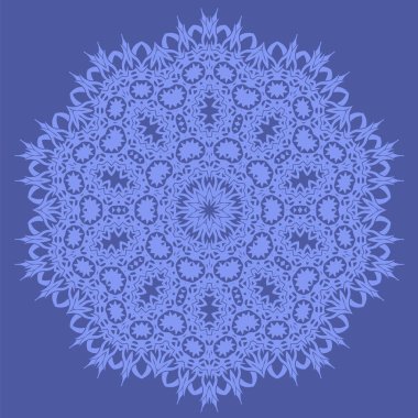 Mavi süs kesintisiz çizgi deseni