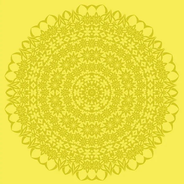 Modèle de ligne sans couture ornementale jaune — Image vectorielle