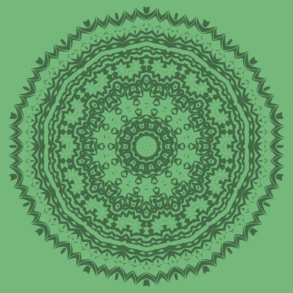 Patrón de línea sin costura ornamental verde — Vector de stock