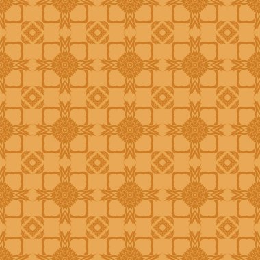 Turuncu süs kesintisiz çizgi deseni
