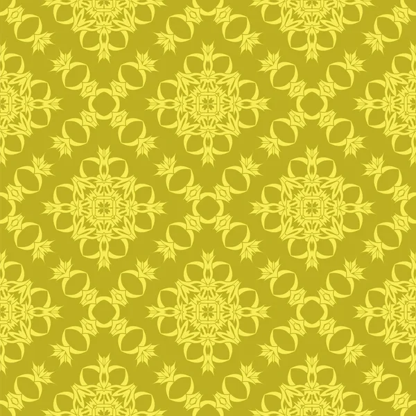 Padrão de linha sem costura ornamental amarelo — Vetor de Stock