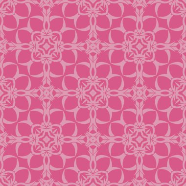 Pembe süs kesintisiz çizgi deseni