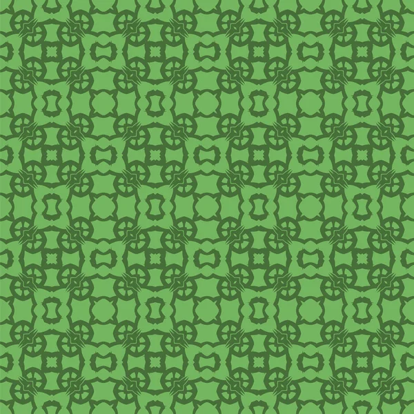 Modèle de ligne sans couture ornementale verte — Image vectorielle