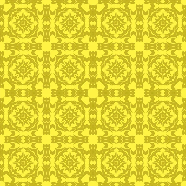 Modèle de ligne sans couture ornementale jaune — Image vectorielle