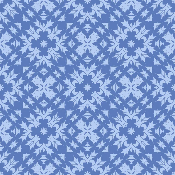 Patrón de línea sin costura ornamental azul — Archivo Imágenes Vectoriales