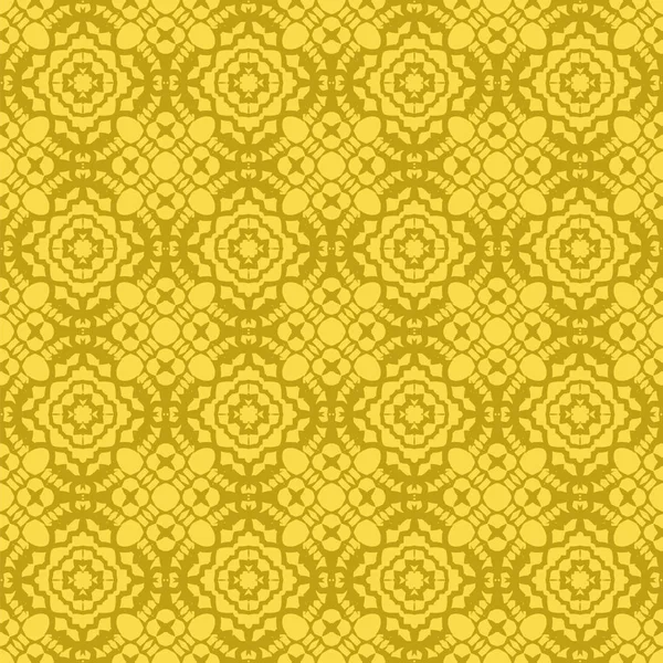 Patrón de línea sin costura ornamental amarillo — Vector de stock