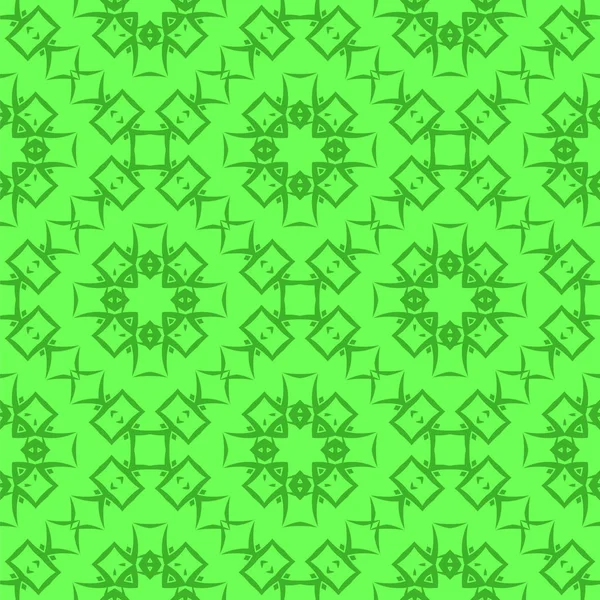 Patrón de línea sin costura ornamental verde — Vector de stock