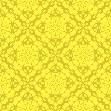 Sarı süs kesintisiz çizgi deseni