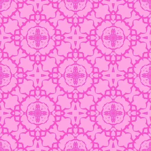 Modèle de ligne sans couture ornementale rose — Image vectorielle