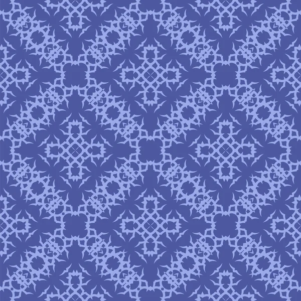 Blaues ornamentales nahtloses Linienmuster — Stockvektor