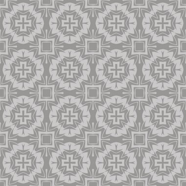 Gri süs kesintisiz çizgi deseni