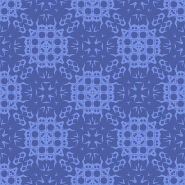 Mavi süs kesintisiz çizgi deseni