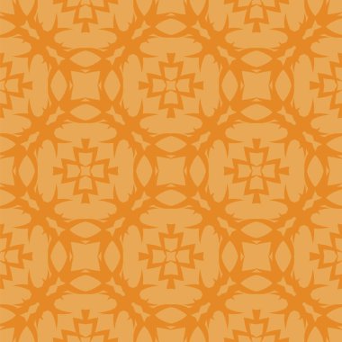 Turuncu süs kesintisiz çizgi deseni