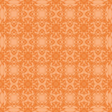 Turuncu süs kesintisiz çizgi deseni