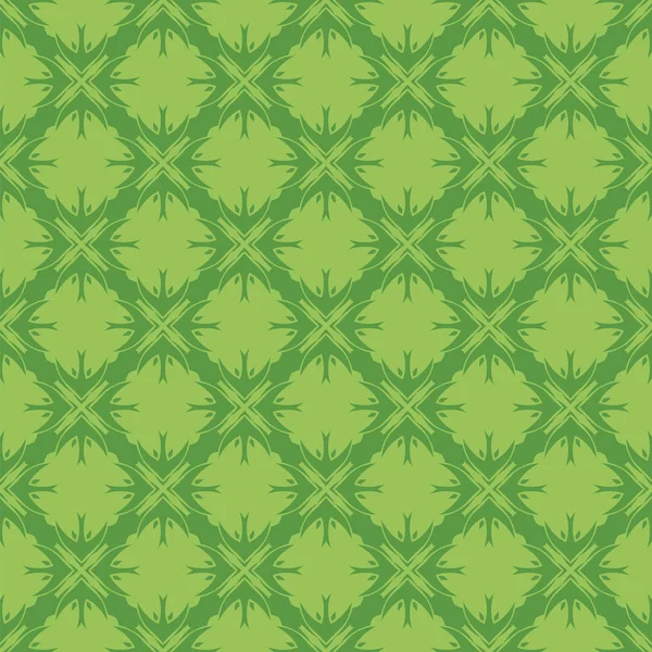 Patrón de línea sin costura ornamental verde — Vector de stock