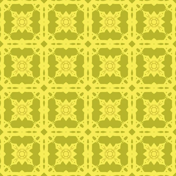 Patrón de línea sin costura ornamental amarillo — Archivo Imágenes Vectoriales