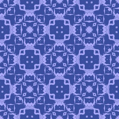 Mavi süs kesintisiz çizgi deseni