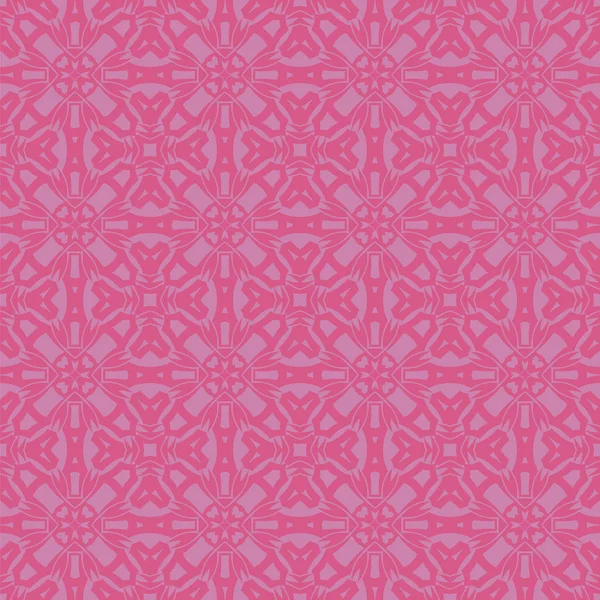 Pink Ornamental Seamless Line Pattern — Stock Vector