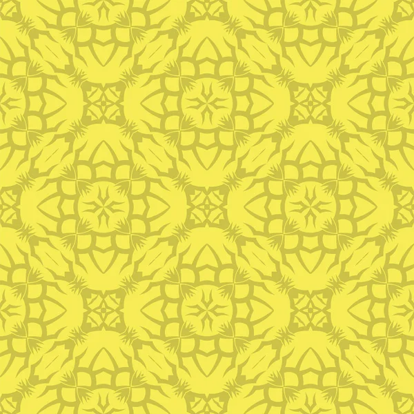 Желтая орнаментальная бесшовная линия — стоковый вектор