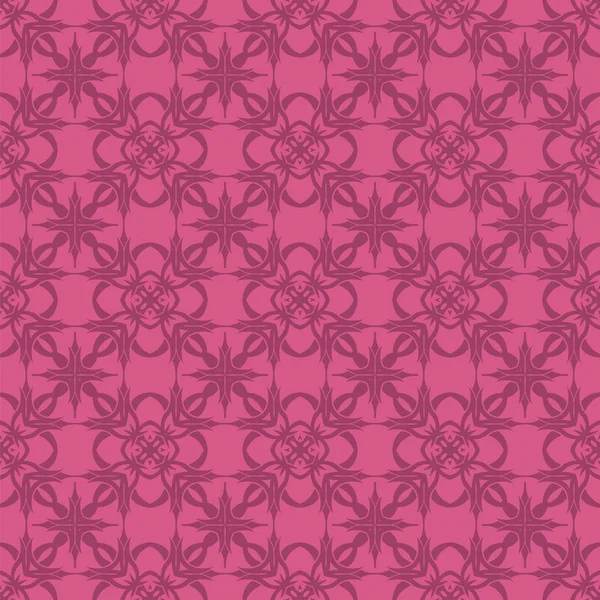 Modèle de ligne sans couture ornementale rose — Image vectorielle