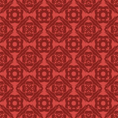 Kırmızı süs kesintisiz çizgi deseni