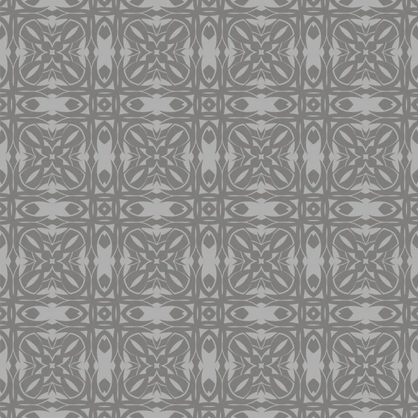 Modèle de ligne sans couture ornemental gris — Image vectorielle