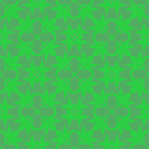 Yeşil süs kesintisiz çizgi deseni