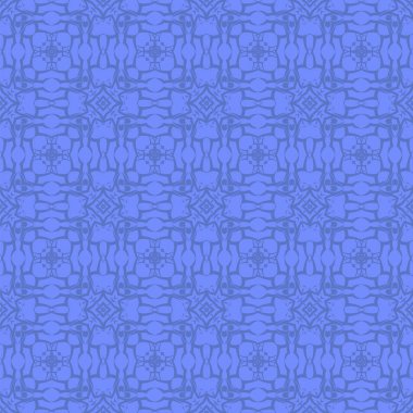 Mavi süs kesintisiz çizgi deseni