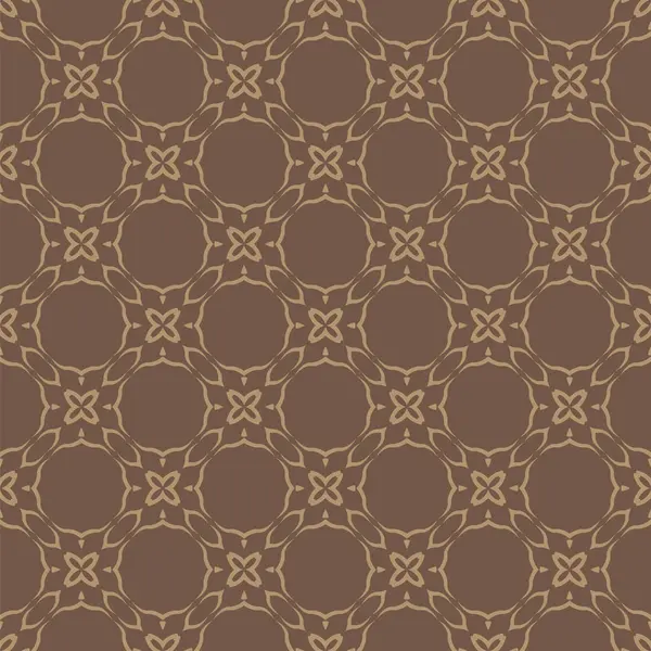 Patrón de línea sin costura ornamental marrón — Archivo Imágenes Vectoriales